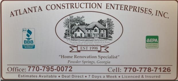 Atlanta Construction Enterprises business sign